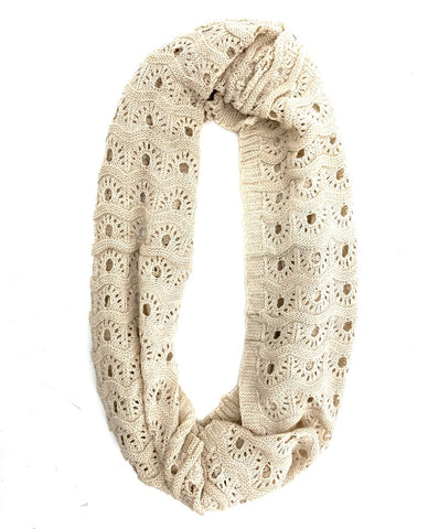 POINTELLE KNIT INFINITY SCARF