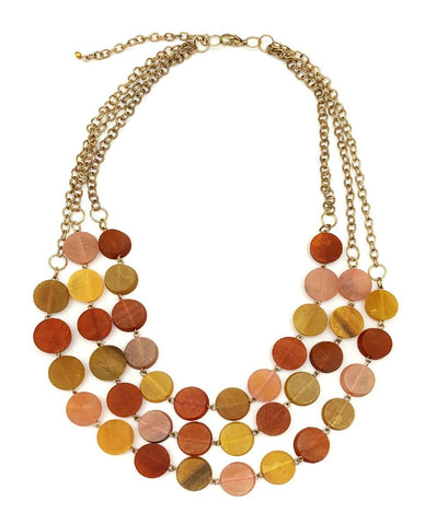 OMALA CITRUS SUNSHINE NECKLACE CIRCLES N1704K