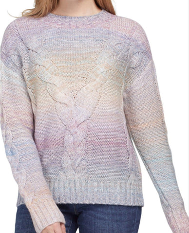 TRIBAL 7026O-4424 CABLE MOCK NECK SWEATER