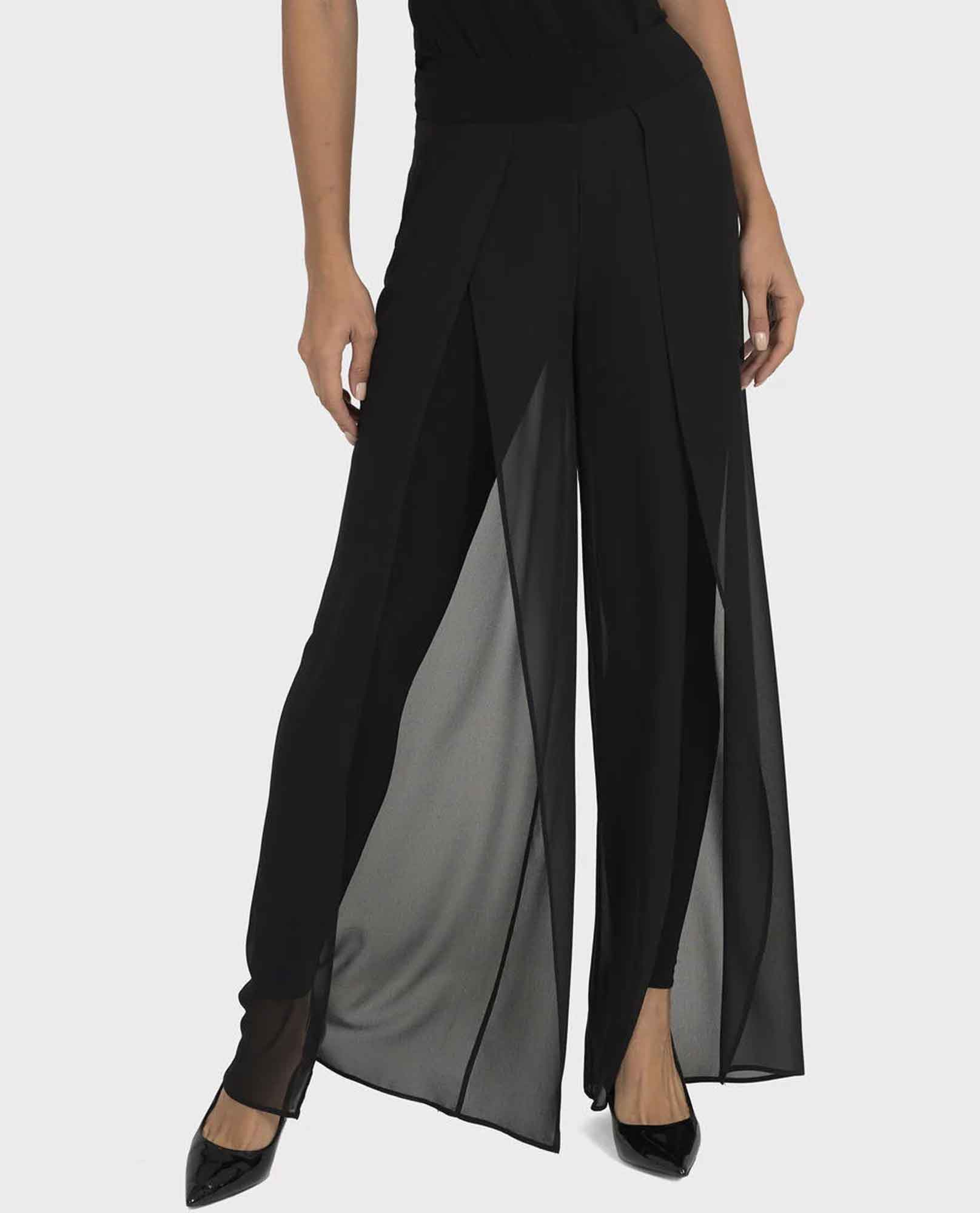 womens black evening pants