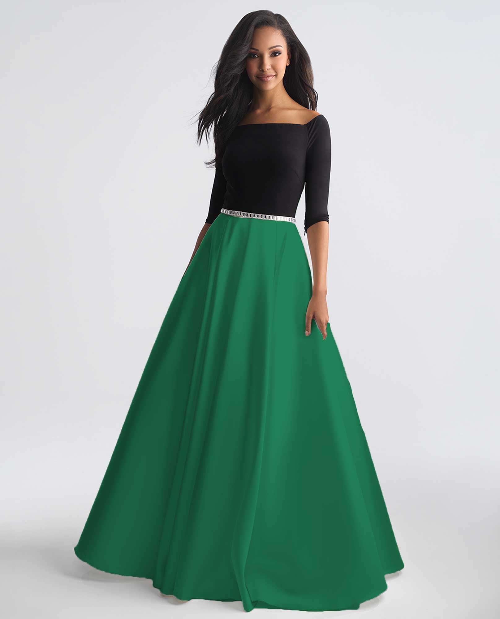 green ball gown skirt