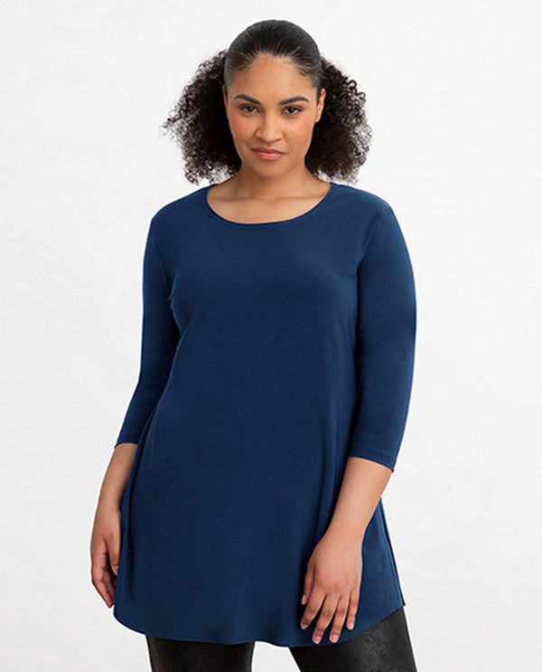 Sympli Plus Size Black Go to Tee Relax 22110R-2