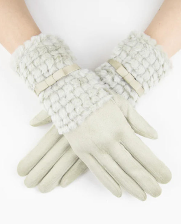 Faux Fur Cuff Tech Gloves, The Clothing Cove