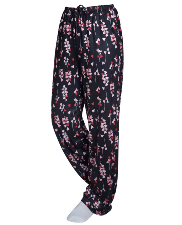 Bucket List French Terry Drawstring Cotton Loungewear Pants