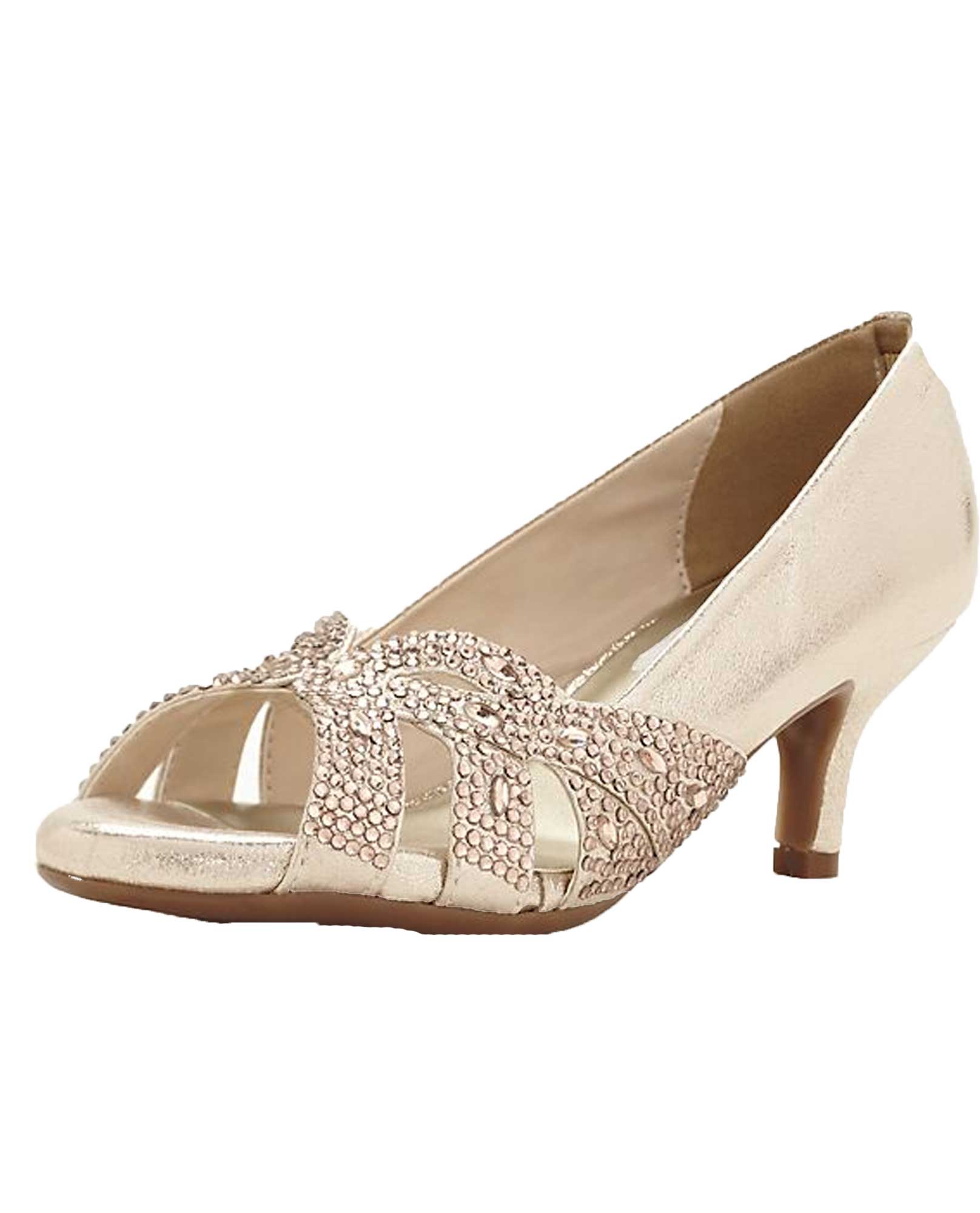 Dyables Tracy Beaded Pump | The Clothing Cove | Peep Pumps