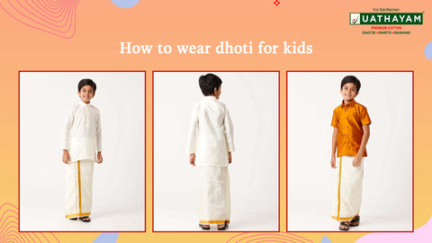 how to wear dhoti for kids