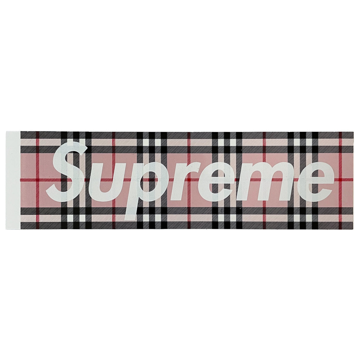 Supreme Pink Burberry Box Logo | Spring Summer 2022 | Supreme Stickers