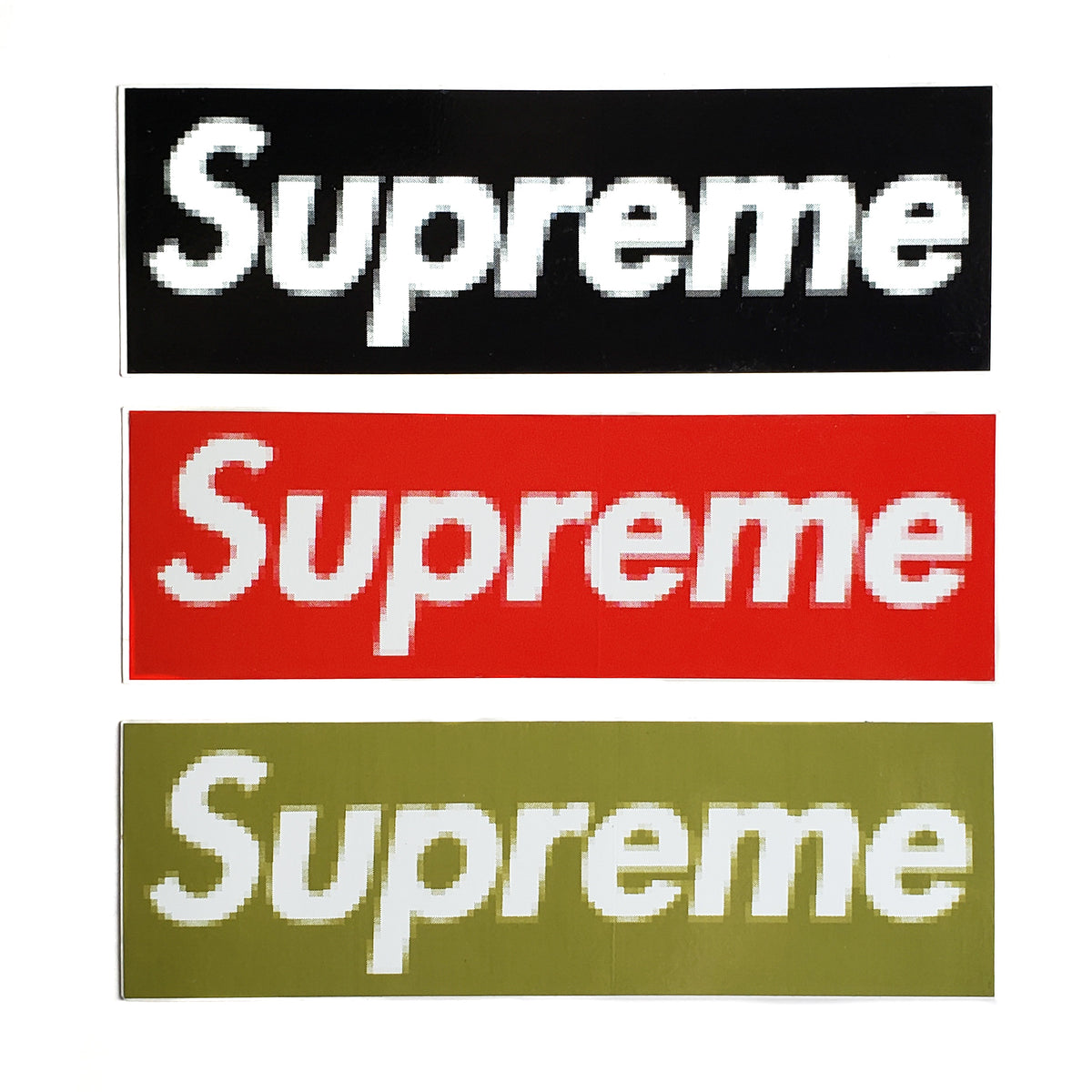 Supreme Pixelated Box Logo Stickers | 2000 | Supreme Stickers