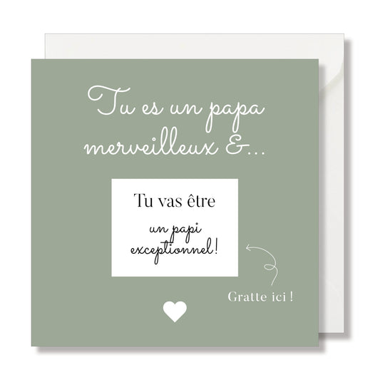 Carte à gratter Demande parrain – Sevenpaper – Poulpito