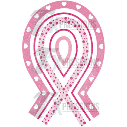 Breast Cancer Heart Ribbon Wood Blank – Let's Create with Bonnie