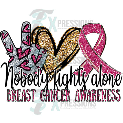 Breast Cancer Awareness Ribbon, Words - 3T Xpressions