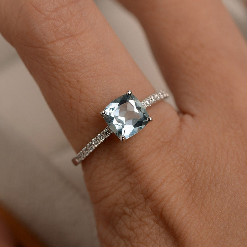 Jazlyn Solitaire Square Cushion Cut 