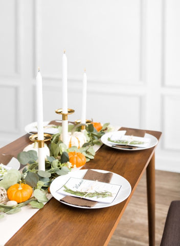 Dining table with fall décor