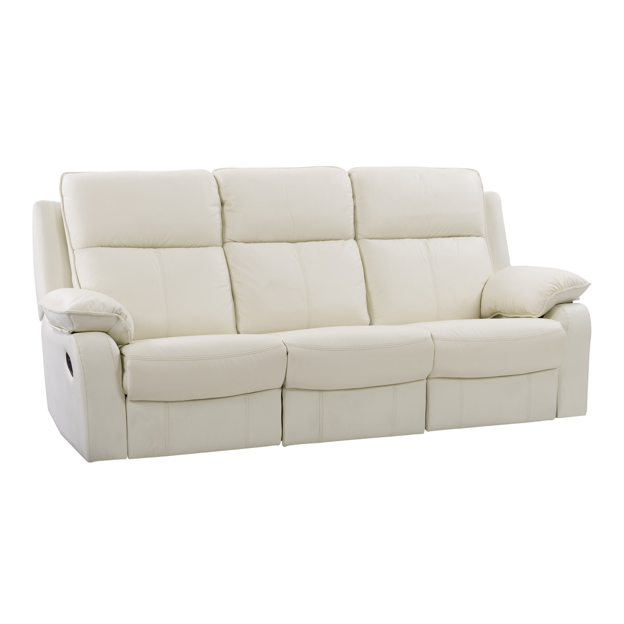 Genuine Leather Recliner Sofa with Detail Stitching *CLEARANCE - Final ...