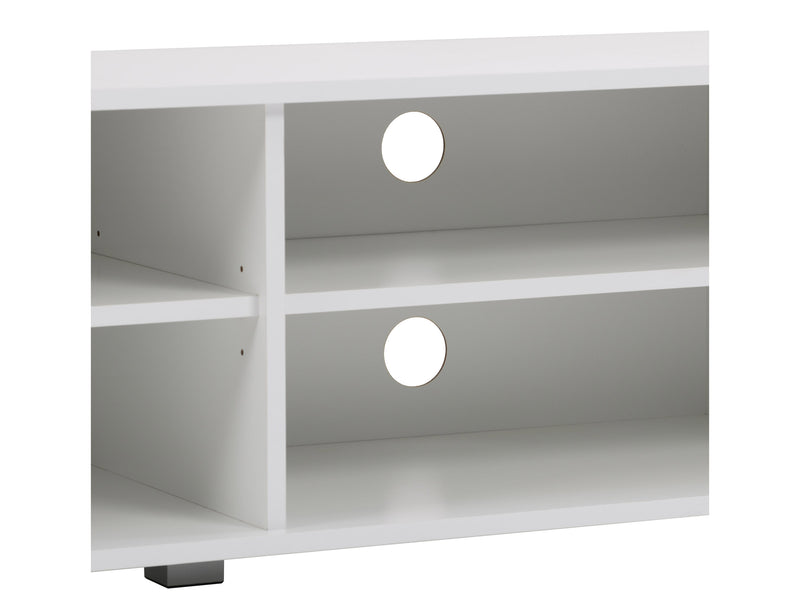 white Modern TV Stand for TVs up to 85" Hollywood Collection detail image by CorLiving