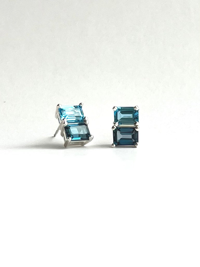 Lexington Earrings - Swiss & London Blue Topaz