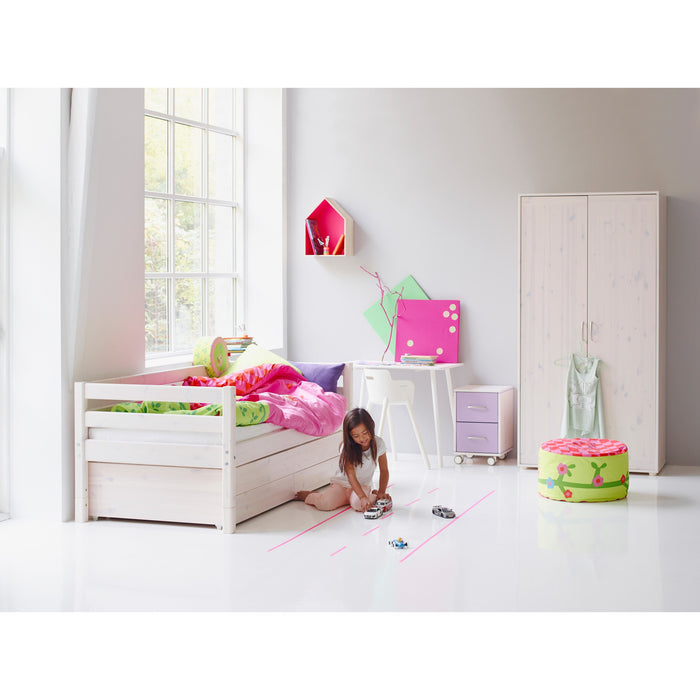 doneren feit Recreatie Classic - Single bed with Pull-out bed(Trundle Mattress included) - Wh — Kids  Furniture | Flexa USA