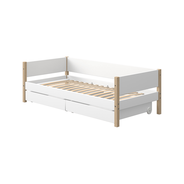 Nor Daybed With Drawers Oak White Kids Furniture Flexa Usa