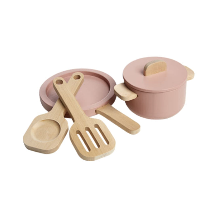 pink toy pots and pans