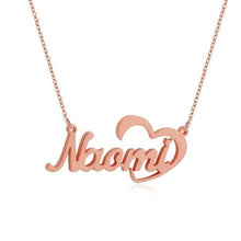 Load image into Gallery viewer, Custom Name Heart Necklace Style ER21
