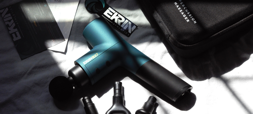 Ekrin B37 with attachments and travel case Ekrin B37 massage gun with attachments and travel case