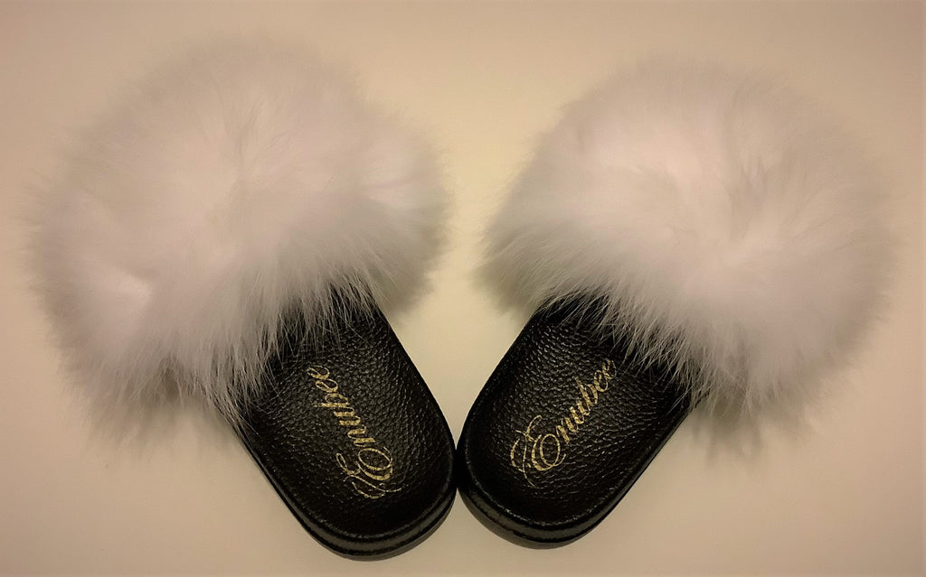 Fur Slippers With Pink Thorpe Ears