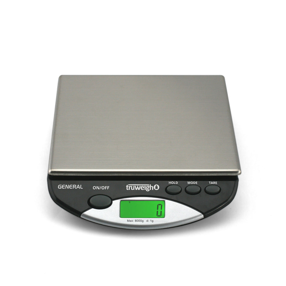 Truweigh General Compact Digital Bench Scale - 3000g x 0.1g - Black