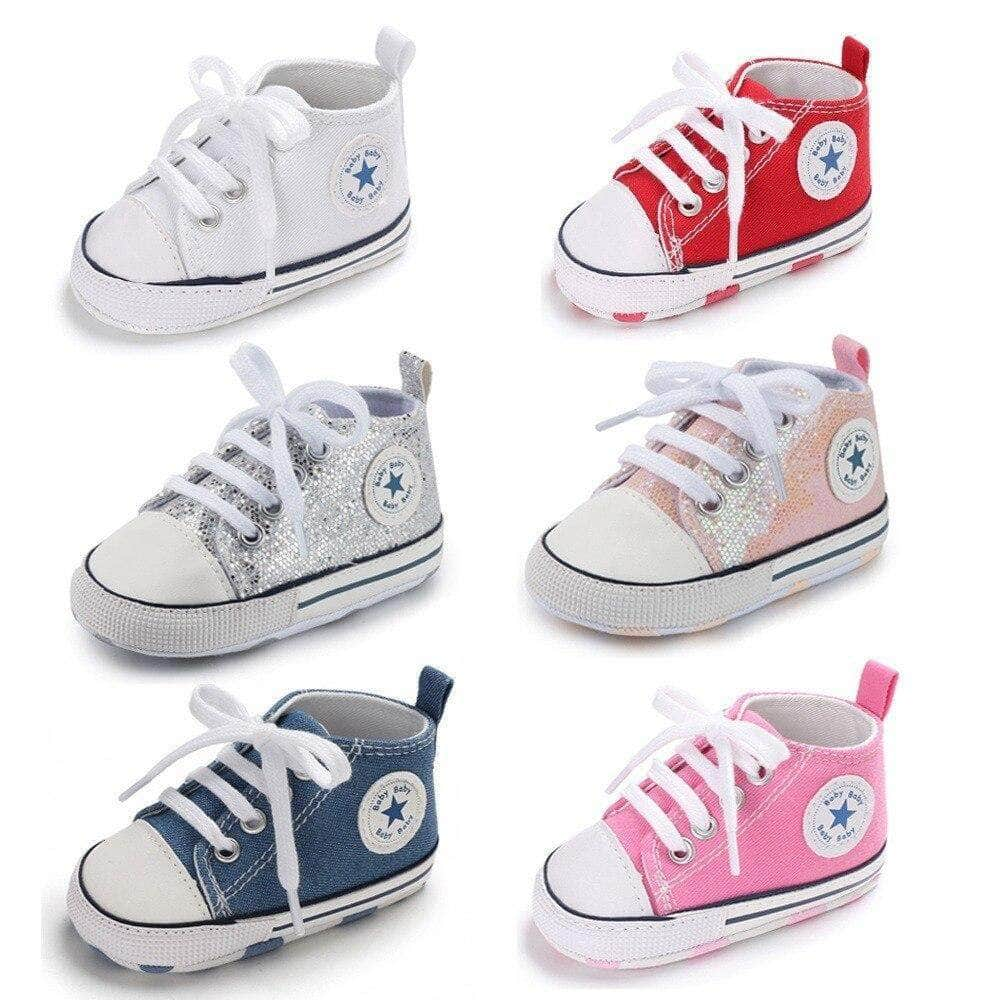 Chaussures Antiderapantes En Coton Baskets Etoiles Bebe 0 18 Mois Usineclub Com