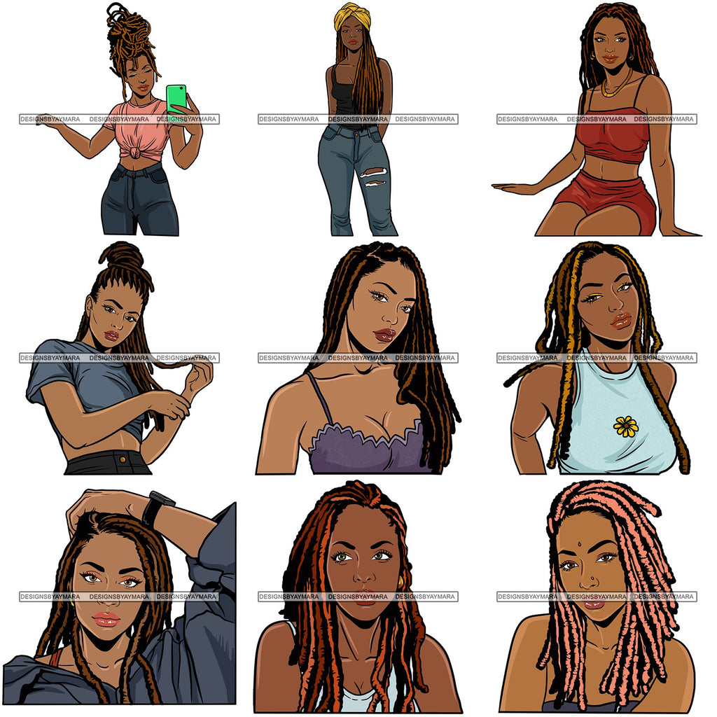 Download Bundle 9 Afro Woman Braids Dreadlocks Sister Locks Dreads Locks Hairst Designsbyaymara