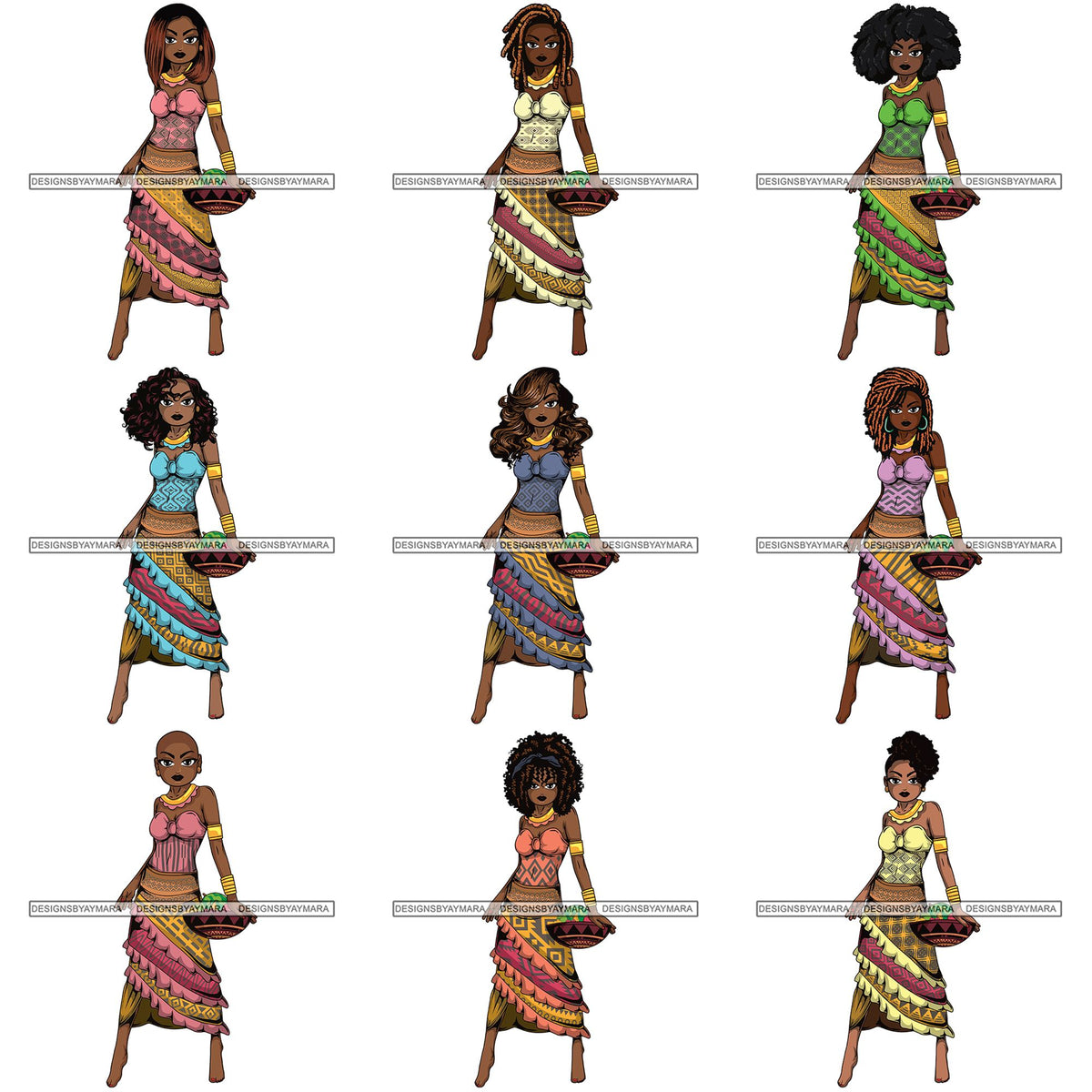 Download Bundle 9 Afro Lola Black History Month Quotes .SVG Clipart ...