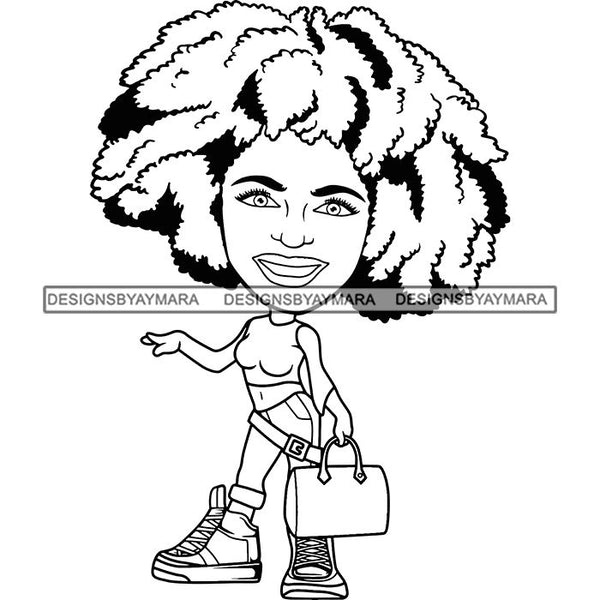 Cute Afro Lola Boss Lady Summer Fashion Dope Diva Glamour Svg Cutting Designsbyaymara