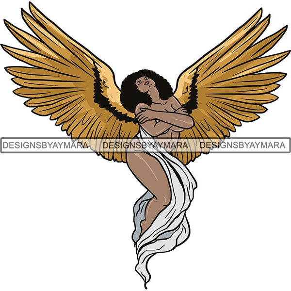 Download Afro Angel Black Woman SVG Cutting Files For Silhouette Cricut and Mor - DesignsByAymara