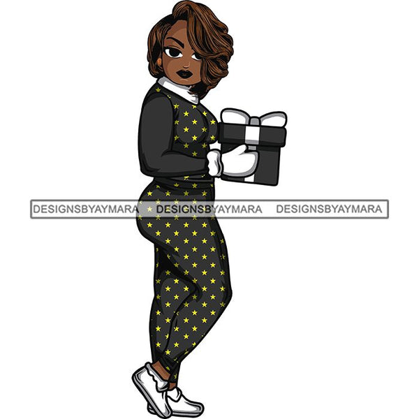 Download Afro Lola Christmas Winter Pajamas Gift .SVG Cutting Files ...