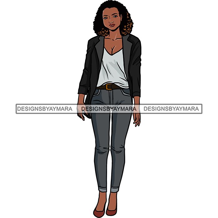 Fashion Diva Glamour Afro Classy Sexy Lady SVG PNG JPG Vector Files Fo ...
