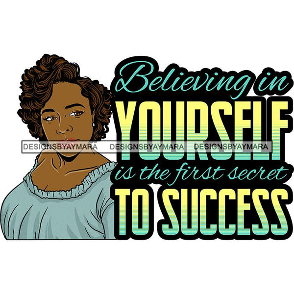 Afro Beautiful Classy Lady Educated Successful Woman Life Quotes SVG F ...