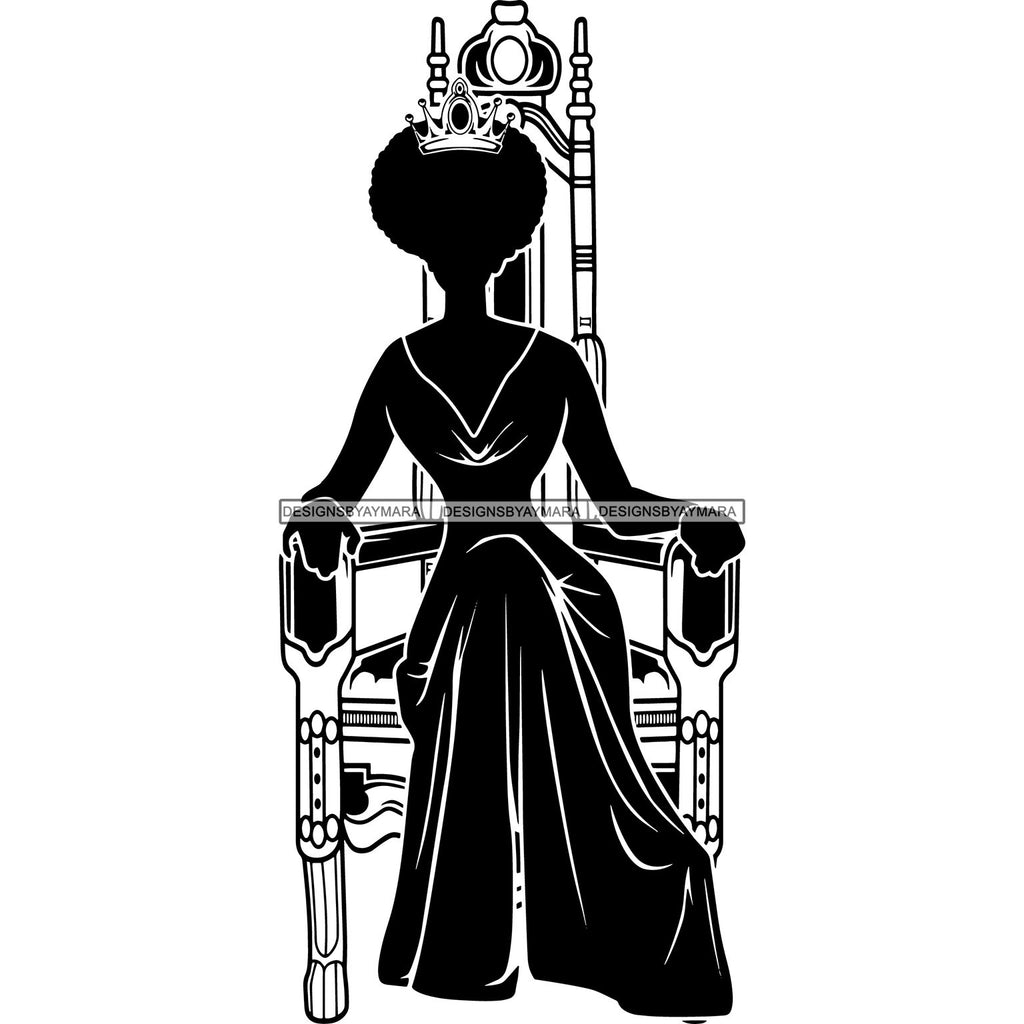 Download Afro Queen Silhouette SVG African Goddess Cutting Files 1 ...