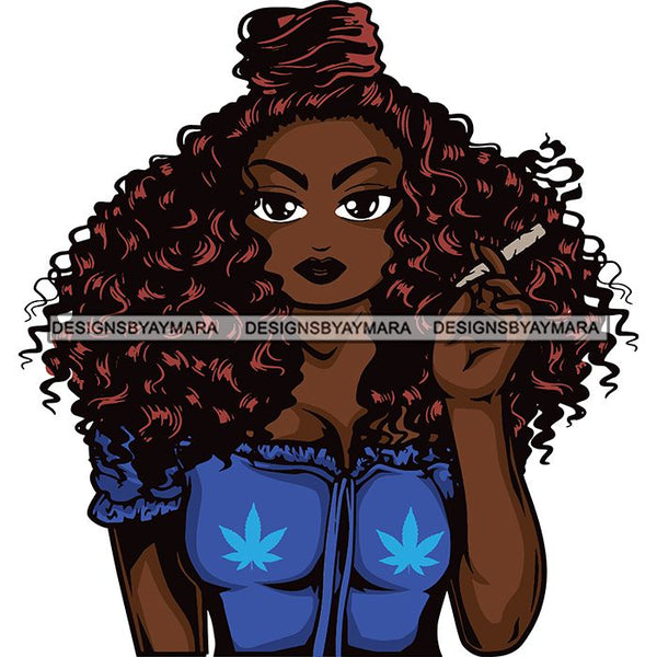 Download Afro Lola Smoking Pot Weed Joint Blunt Cannabis Marijuana ...