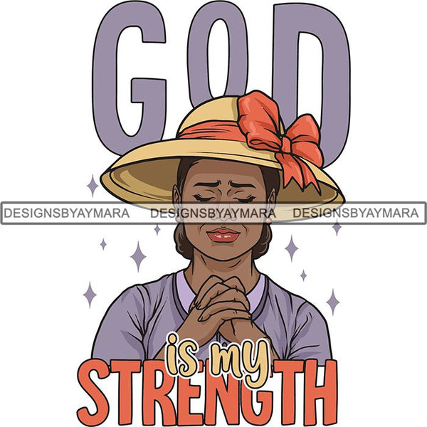 Download Afro Woman Praying God Lord Faith SVG Cutting Files For Silhouette Cri - DesignsByAymara
