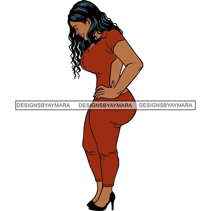 Download BBW Thick Thigh Woman Sassy Exotic Curvy Big Bone Goddess .SVG Cutting - DesignsByAymara