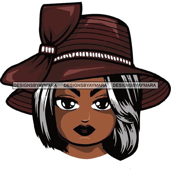 Afro Lola Wearing Hat Church Lady Svg Clipart Vector Cutting Files Designsbyaymara