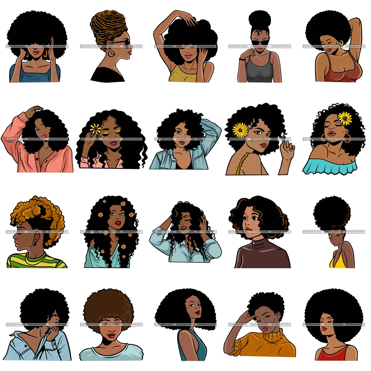 Download Bundle 20 Afro African American Lady Woman Classy Nubian ...