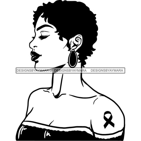 Strong Afro Woman Svg Cancer Survivor Cutting Files For Silhouette Cri Designsbyaymara