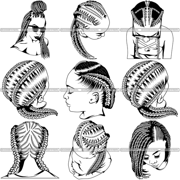 Download Super Bundle 100 Afro Woman Braids Dreads Dreadlocks ...