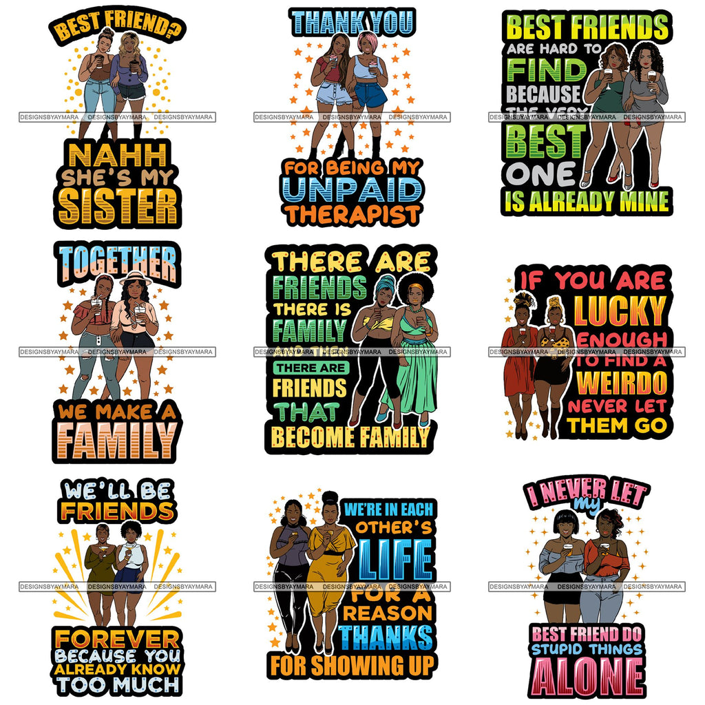 Download Bundle 9 Best Friends Forever Buddy Sister Girlfriends Quotes Svg File Designsbyaymara