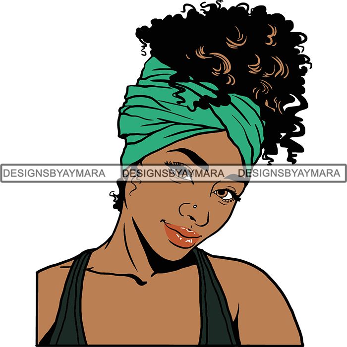 Download Afro Woman SVG Turban Head Wrap Cutting Files For Silhouette Cricut an - DesignsByAymara