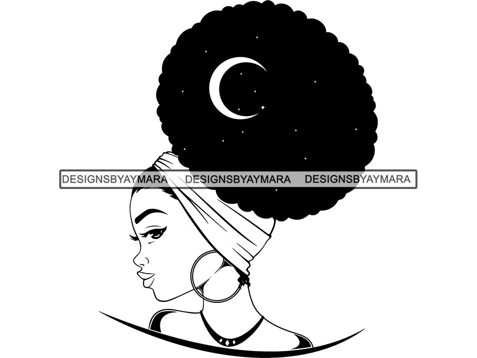 Afro Beautiful Woman Goddess Diva Classy Lady .SVG Cut ...