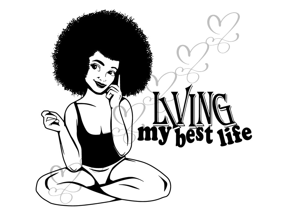 Download Afro Beautiful Black Woman SVG African American Ethnicity ...