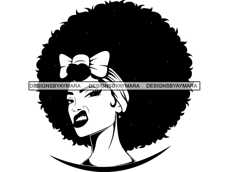 Download Afro Beautiful Black Woman SVG African American Ethnicity ...