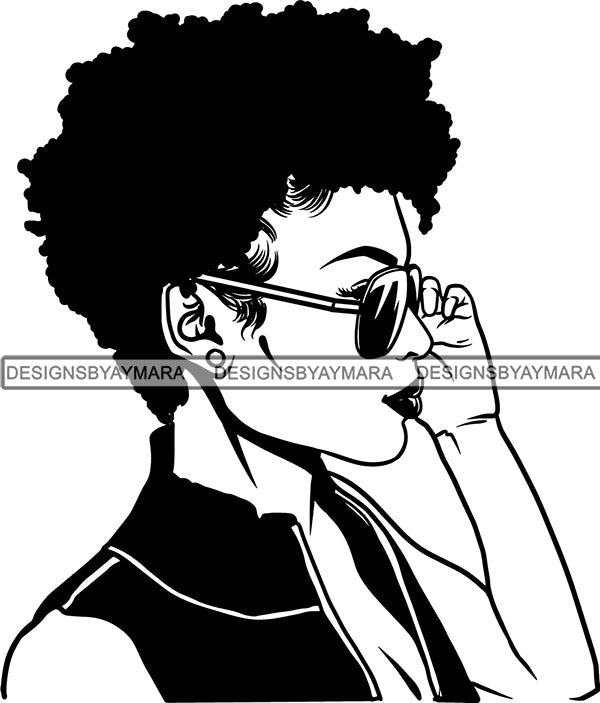 Download Afro Woman #2 SVG Cut Files For Silhouettes and Cricut - DesignsByAymara