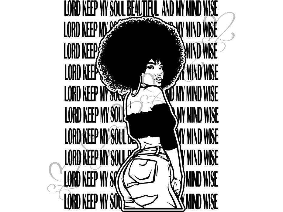 Afro Beautiful Black Woman SVG African American Ethnicity 